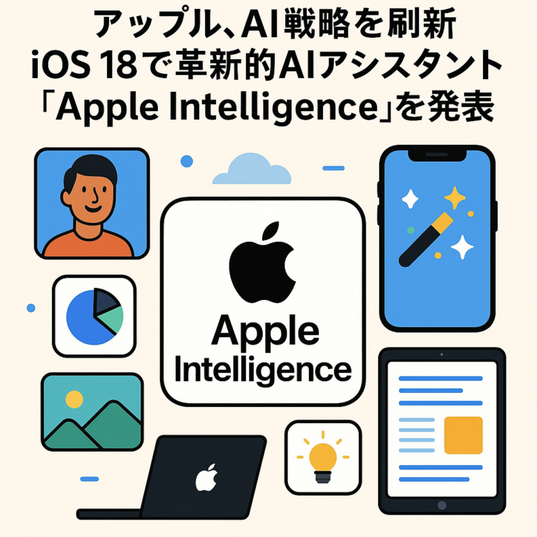 アップル、AI戦略を刷新：iOS 18で革新的AIアシスタント「Apple Intelligence」を発表