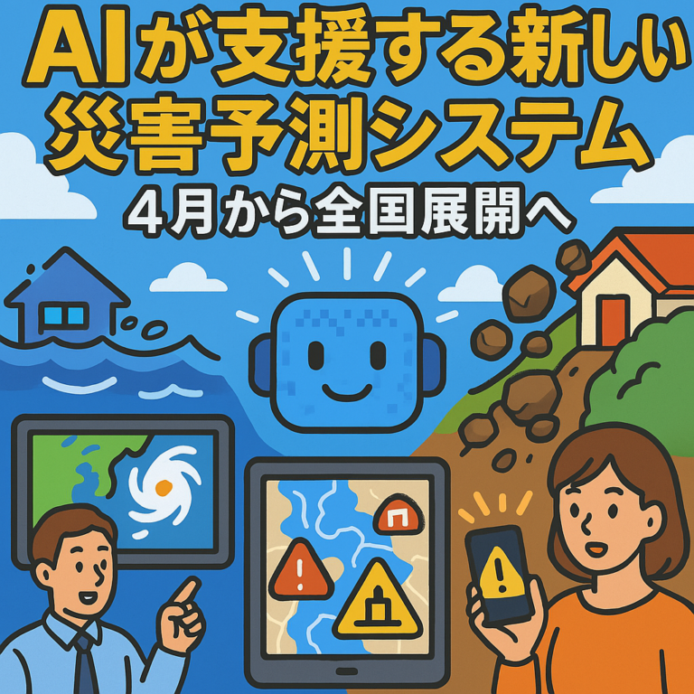 AIが支援する新しい災害予測システム、4月から全国展開へ